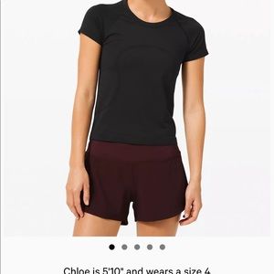 Lululemon Swiftly Short sleeve black top